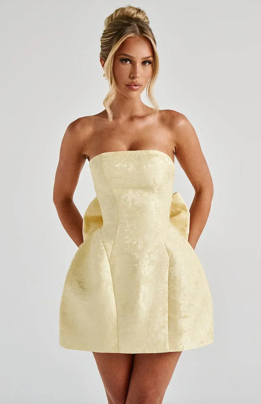 Mini Bustier Dress with Bow for Women – Marlovale