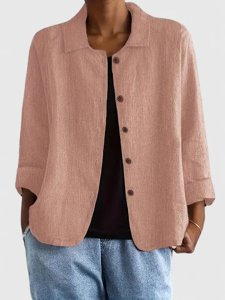 Camicia leggera in cotone da donna per mezza stagione