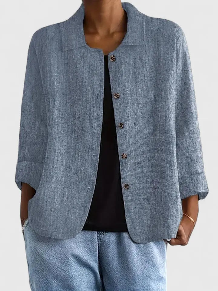 Camicia leggera in cotone da donna per mezza stagione