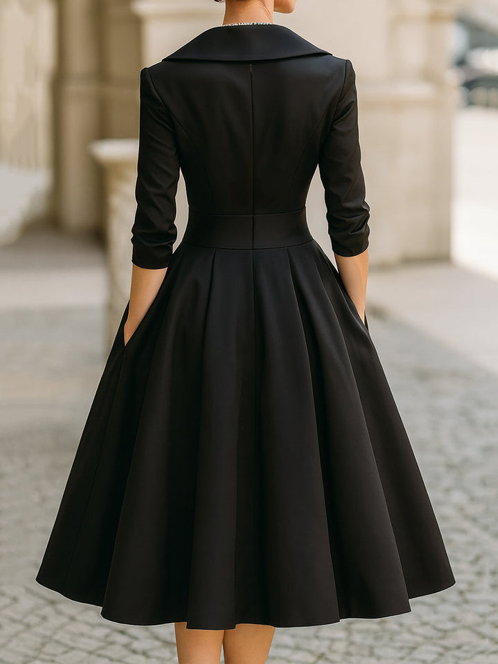 Elegantní midi šaty z lehkého materiálu