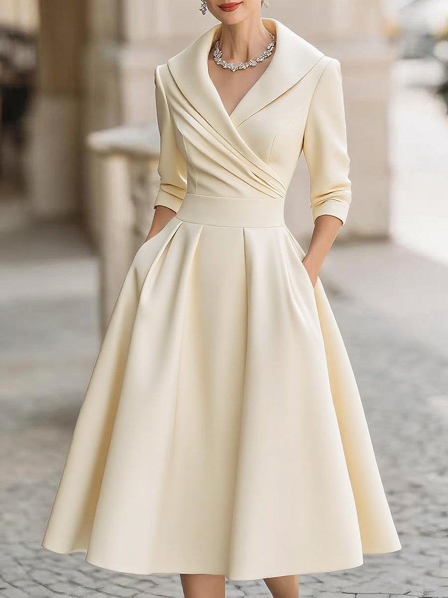 Elegantní midi šaty z lehkého materiálu