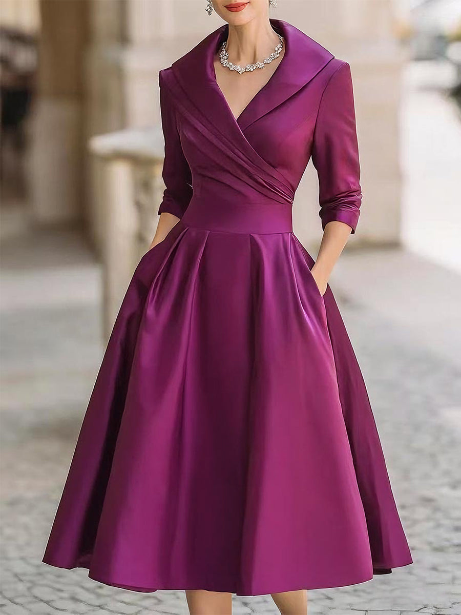 Elegantní midi šaty z lehkého materiálu