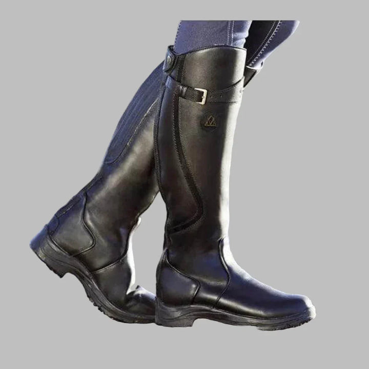 Bottes D'équitation Hautes et Décontractées Pour Femme Avec Détail De Boucle