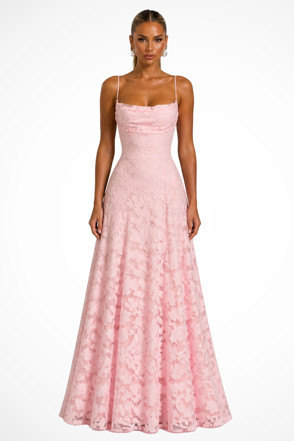 Robe Longue Femme Bustier en Dentelle  Romantique et Silhouette Raffinée