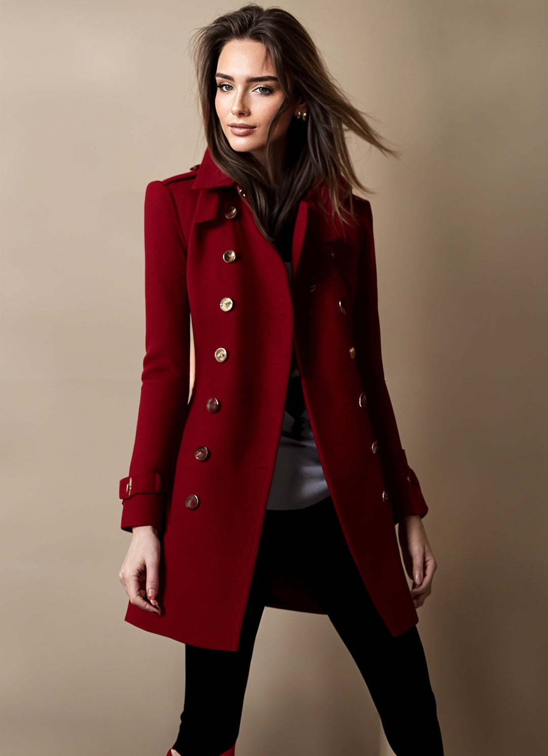 Cappotto da donna elegante a doppio petto