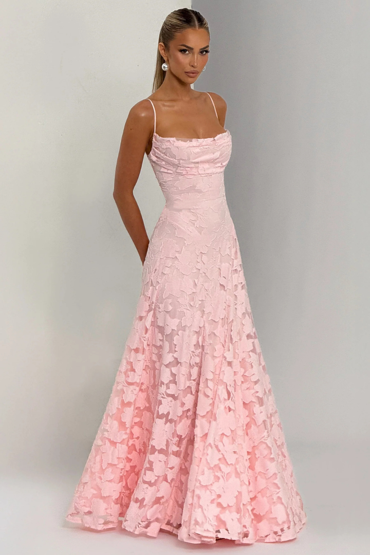 Robe Longue Femme Bustier en Dentelle  Romantique et Silhouette Raffinée