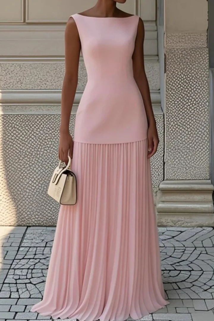 Elegantní dlouhé plisované šaty pro ženy