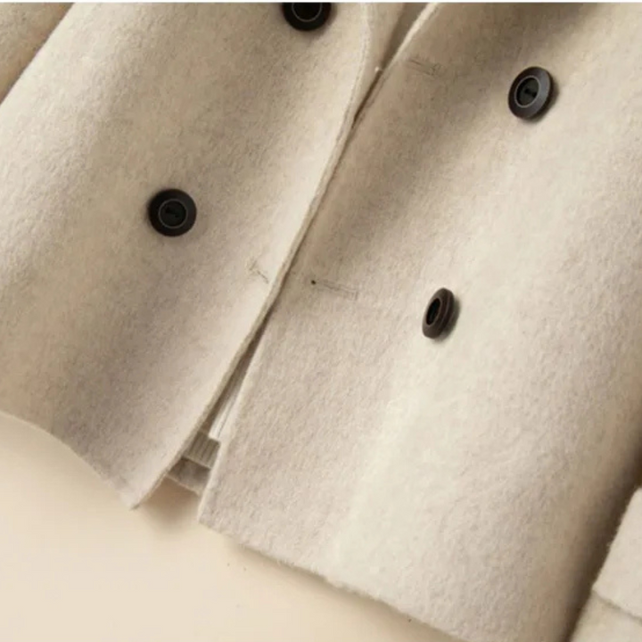 Blazer Croisé Femme Veste Tailleur Courte à Double Boutonnage