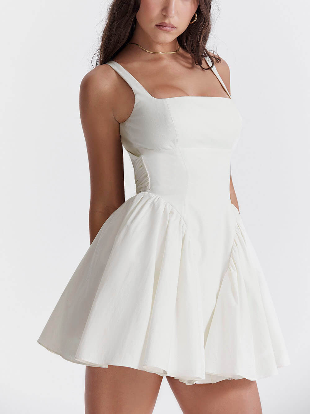 Robe Mini Élégante pour Femmes à Dos Nu avec Nœud Décoratif