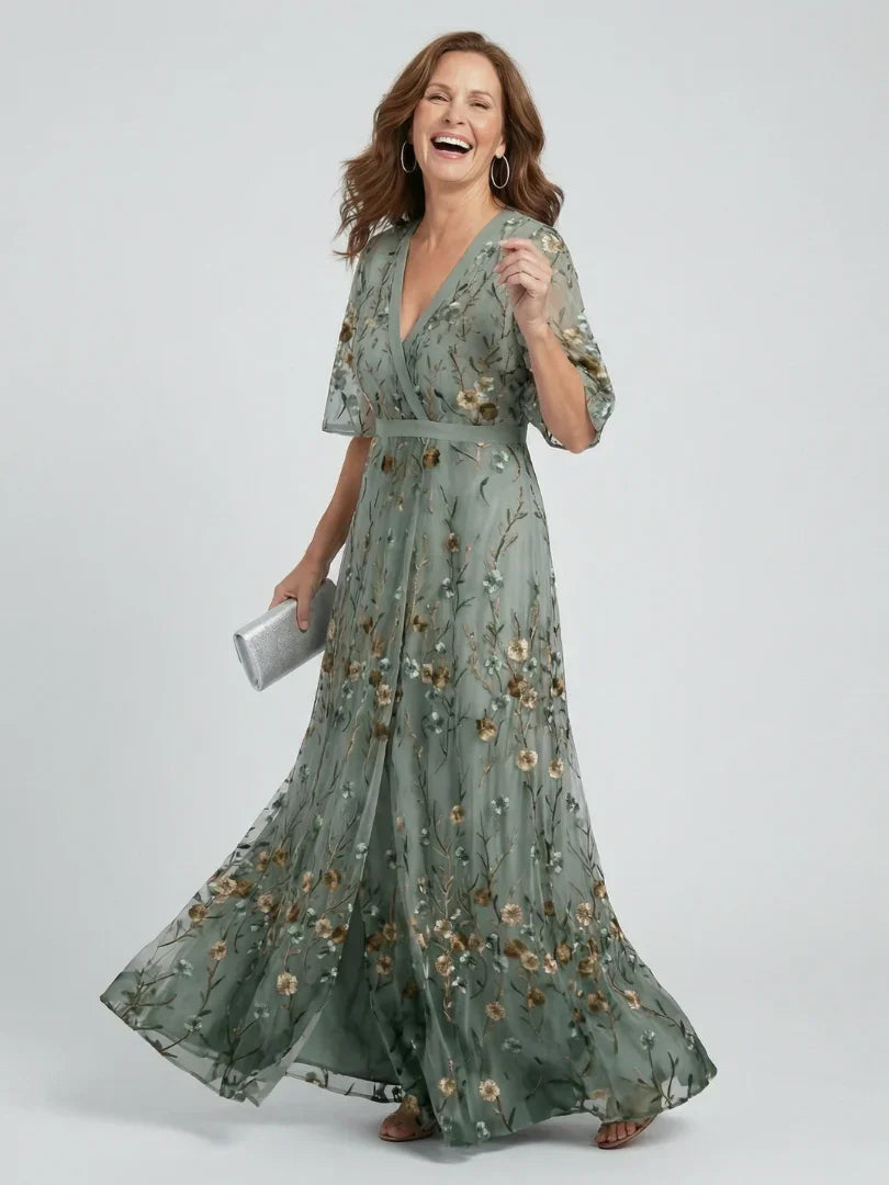 Robe Maxi Femme Fleurie à Col Halter et Silhouette Fluide