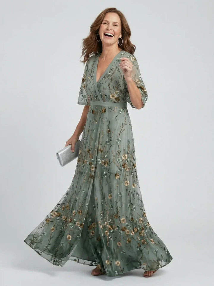 Robe Maxi Femme Fleurie à Col Halter et Silhouette Fluide
