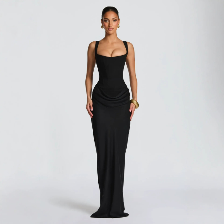 Abito lungo elegante da donna con spalline sottili