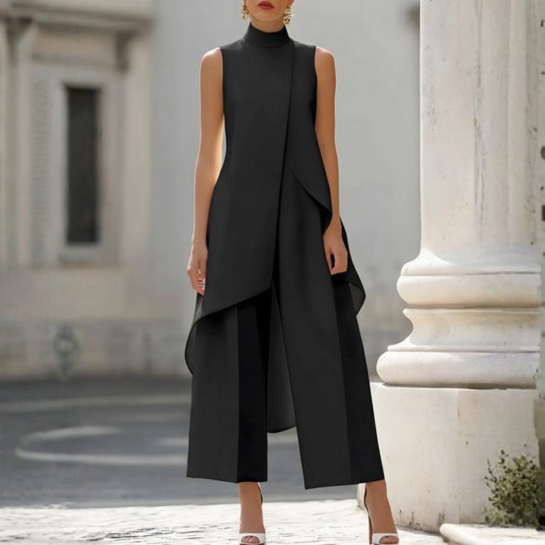 Combinaison Femme Asymétrique à Col Montant