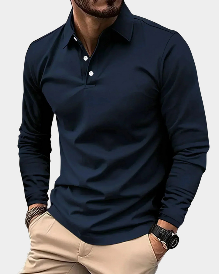 Polo da donna a maniche lunghe dal taglio moderno