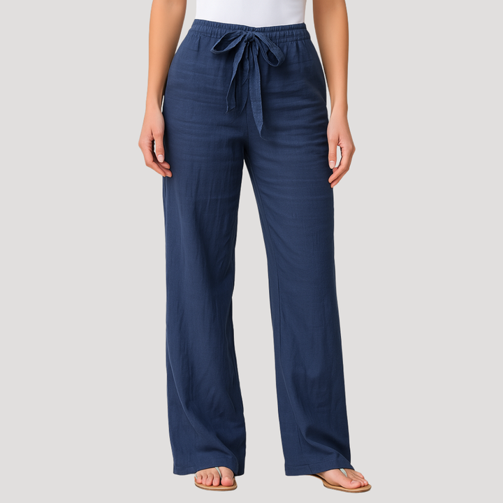 Pantaloni donna casual con vita elasticizzata