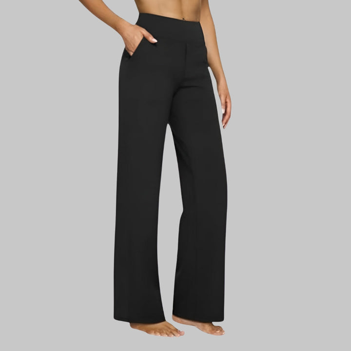 High-Waisted Wide-Leg Women's Pants with Pockets