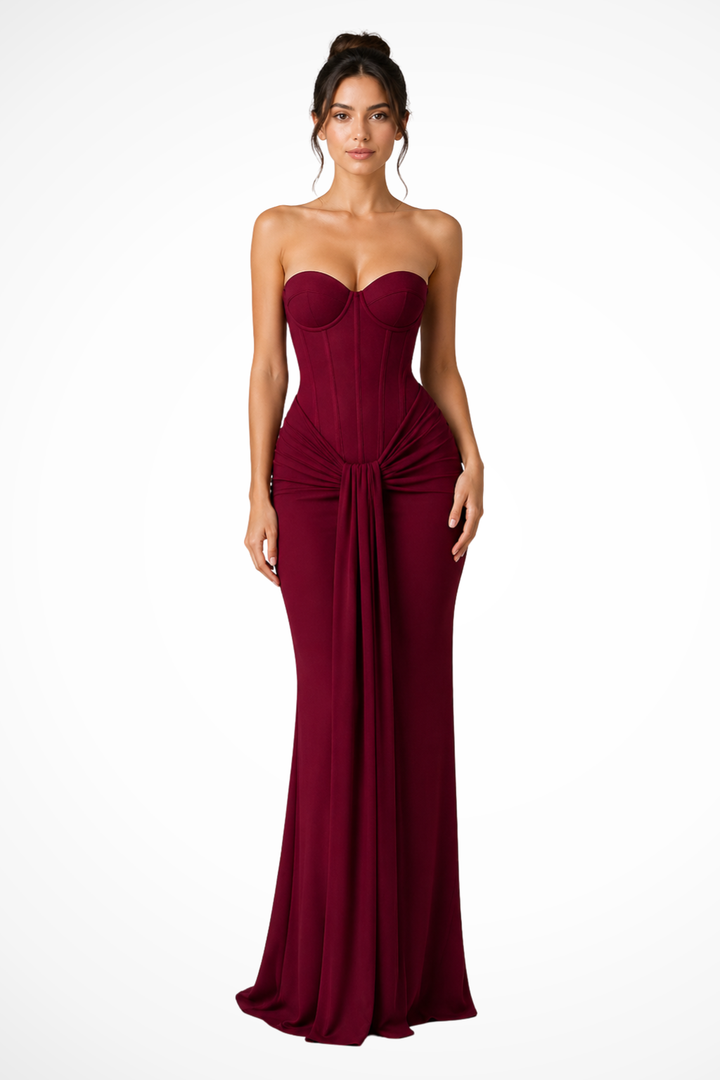 Μακρύ Φόρεμα Bustier Γοργόνα Κομψό για Γυναίκα