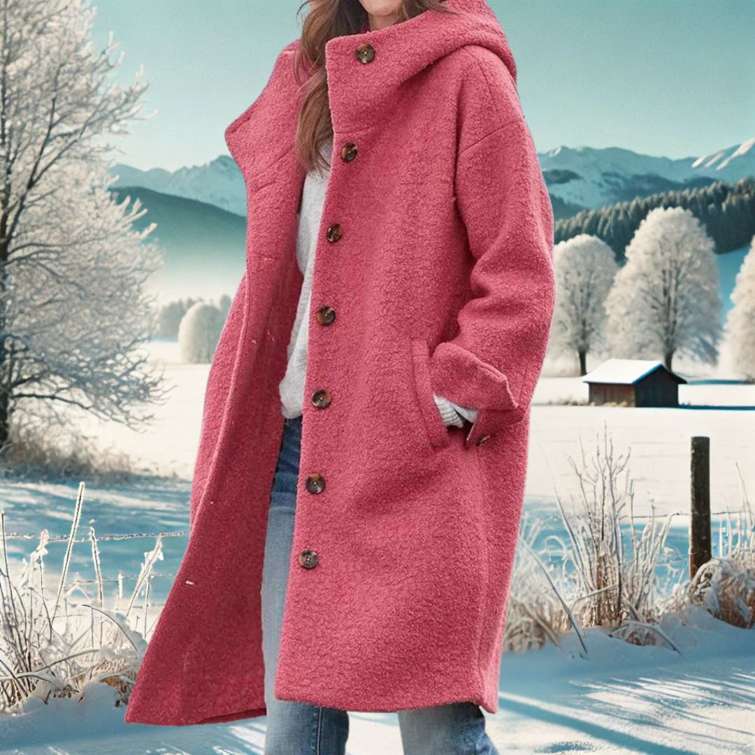Manteau Long Boutonné pour Femme