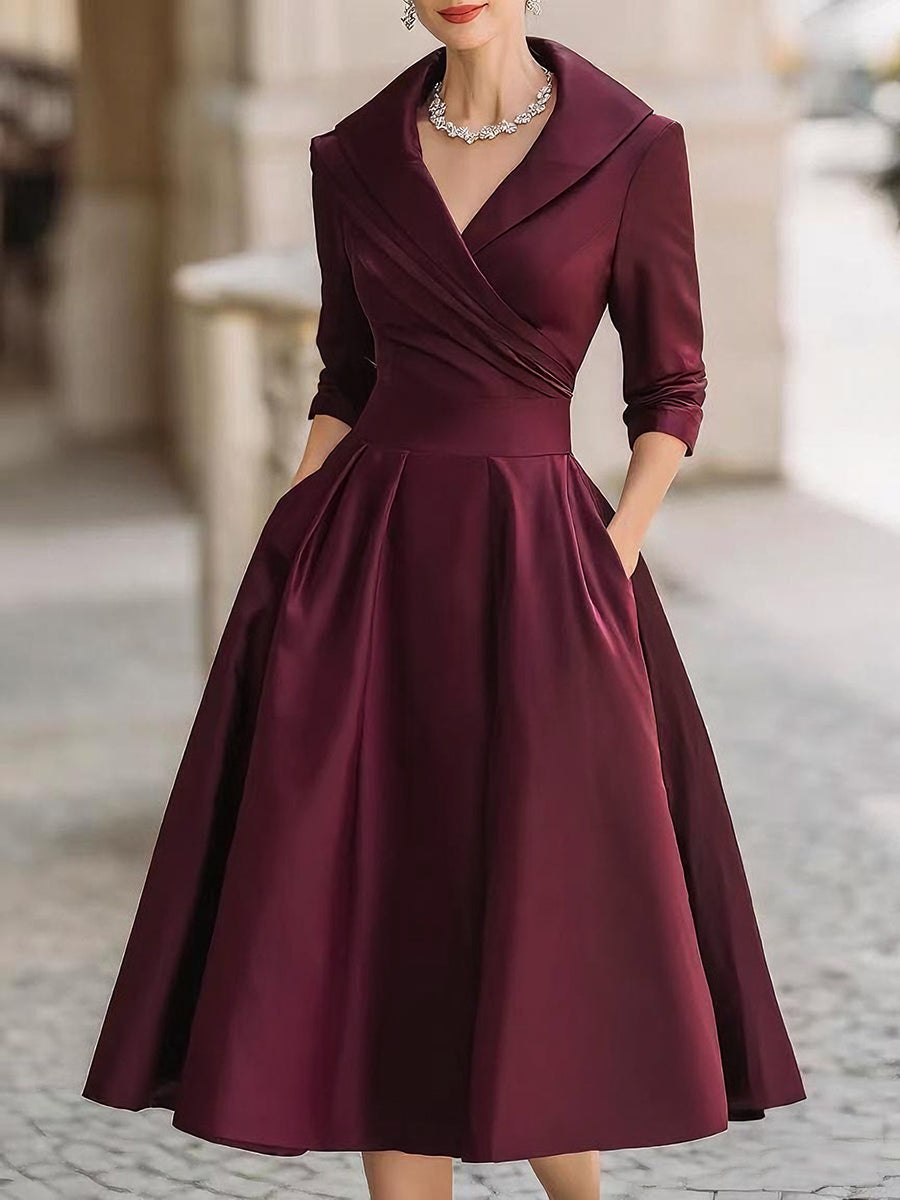 Elegantní midi šaty z lehkého materiálu