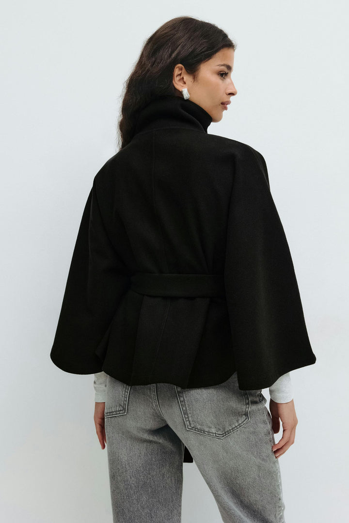 Cape Élégante Ceinturée pour Femme