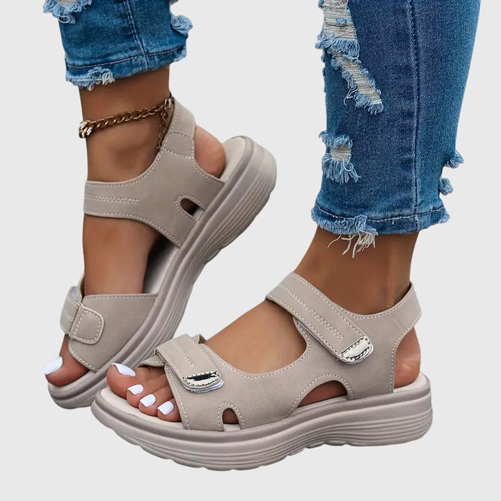 Sandales de Marche Réglables Pour Femmes à Brides et Fermeture Velcro