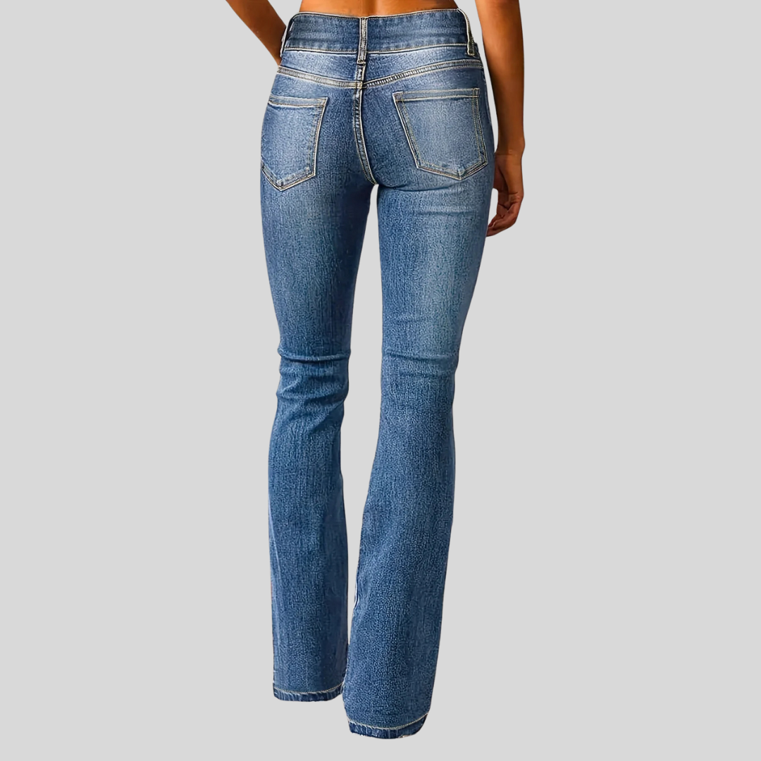 Jean Taille Haute Évasé Femme