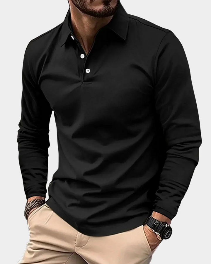 Polo da donna a maniche lunghe dal taglio moderno