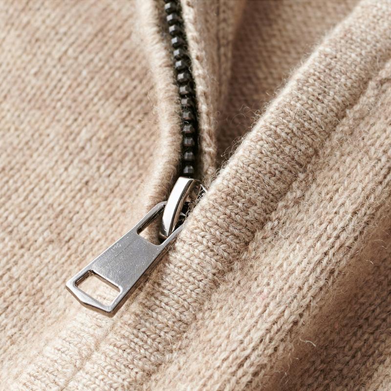 Pull Décontracté à Manches Longues et Col Montant Pour Homme