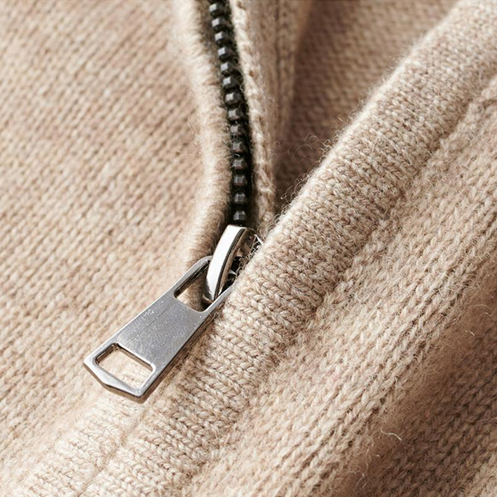 Pull Décontracté à Manches Longues et Col Montant Pour Homme