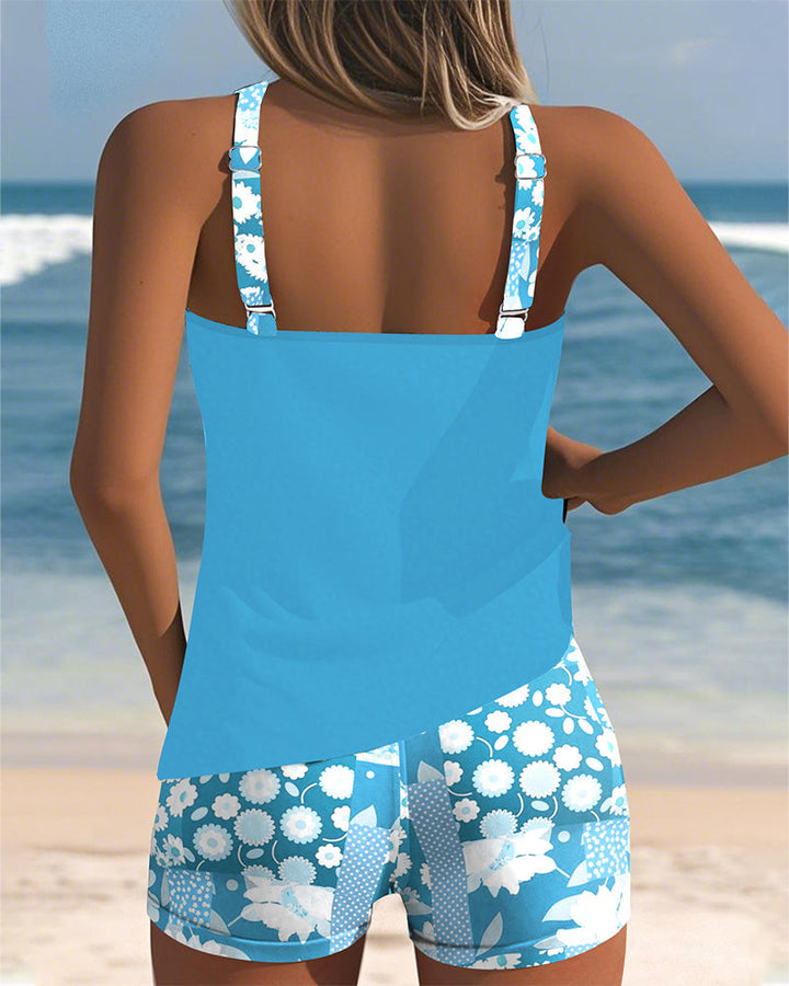 Costume da bagno due pezzi floreale da donna