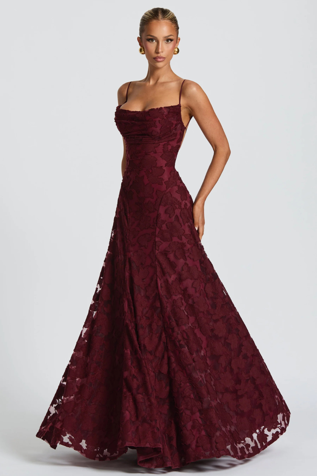 Robe Longue Femme Bustier en Dentelle  Romantique et Silhouette Raffinée