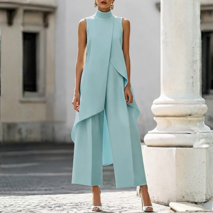 Combinaison Femme Asymétrique à Col Montant