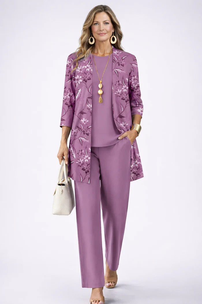 Completo Donna Coordinato 3 Pezzi in Stile Chic Casual