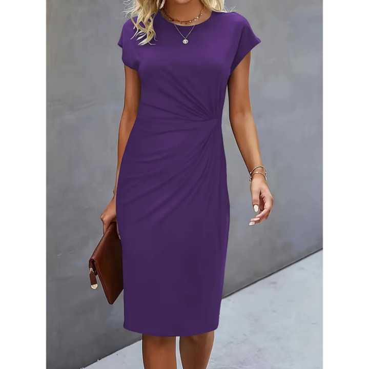Dámské elegantní midi šaty s řasením