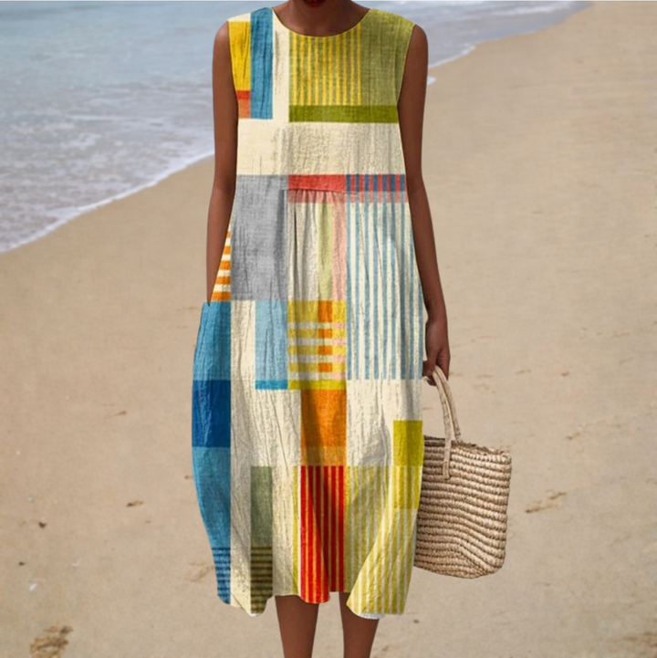 Robe d'été sans manches pour femme