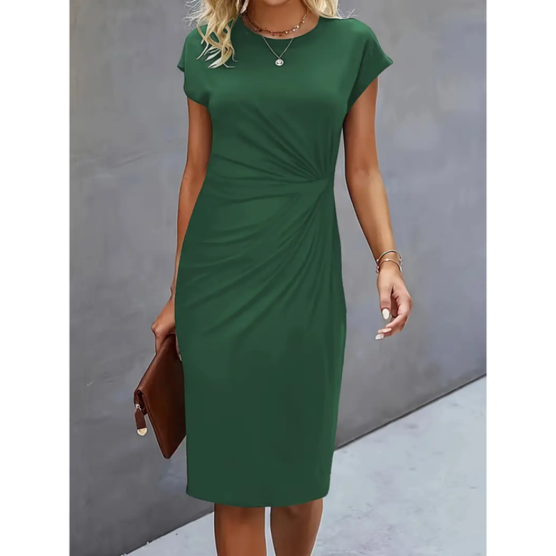 Dámské elegantní midi šaty s řasením