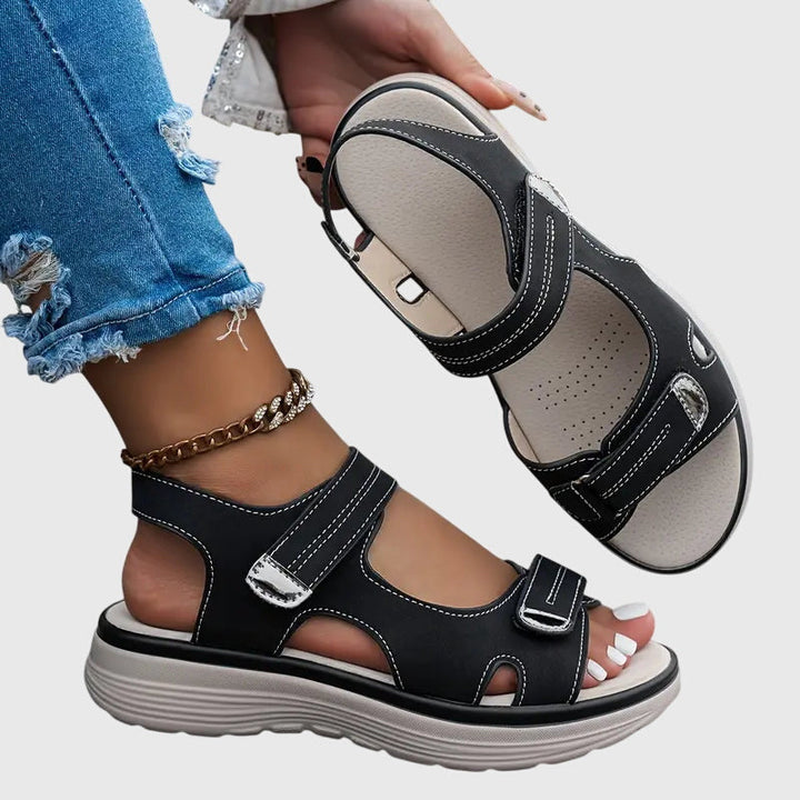 Sandales de Marche Réglables Pour Femmes à Brides et Fermeture Velcro