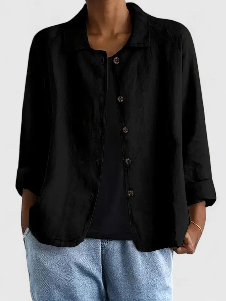 Camicia leggera in cotone da donna per mezza stagione