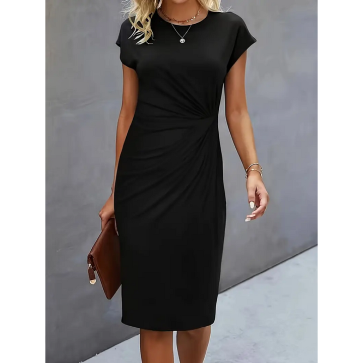 Dámské elegantní midi šaty s řasením