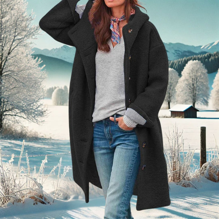 Manteau Long Boutonné pour Femme
