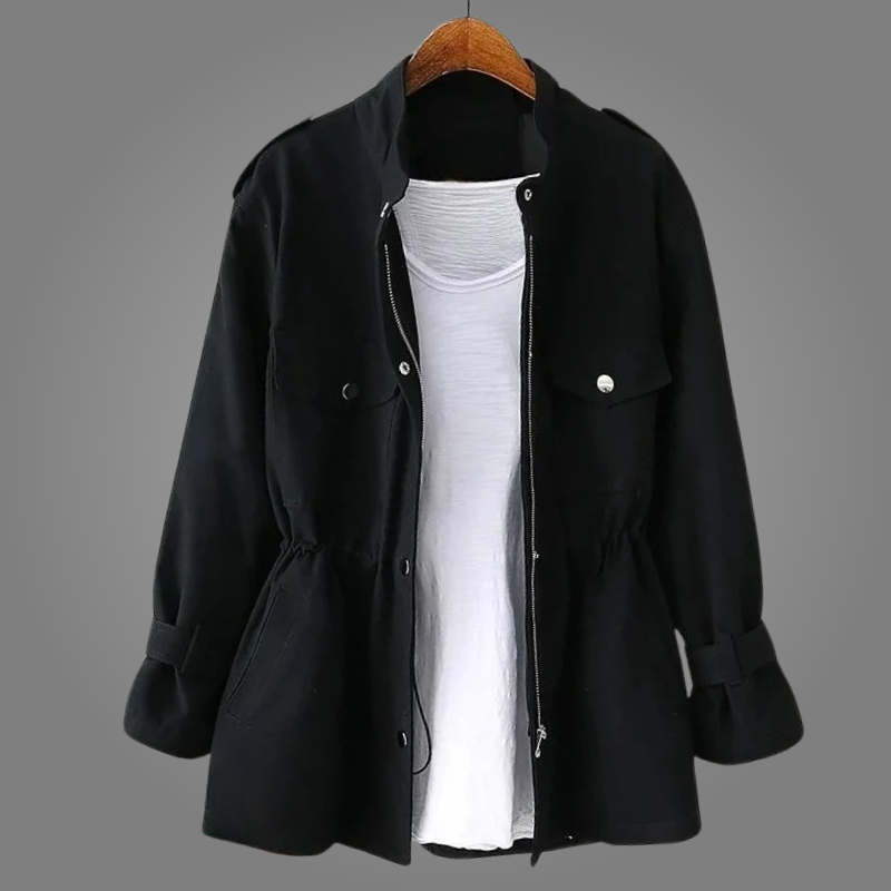 Cappotto casual da donna con tasche multiuso