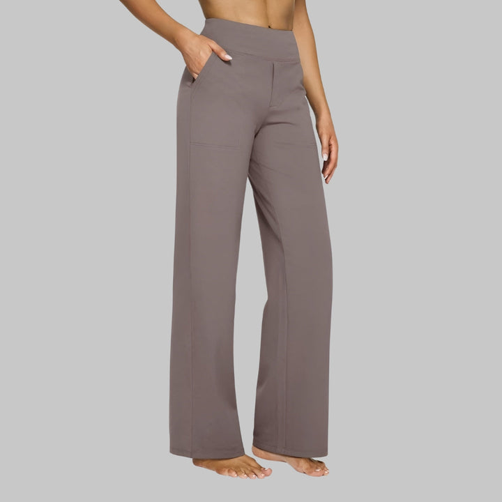 High-Waisted Wide-Leg Women's Pants with Pockets