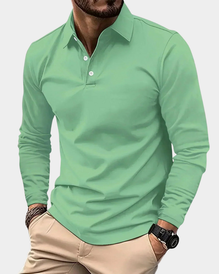 Polo da donna a maniche lunghe dal taglio moderno
