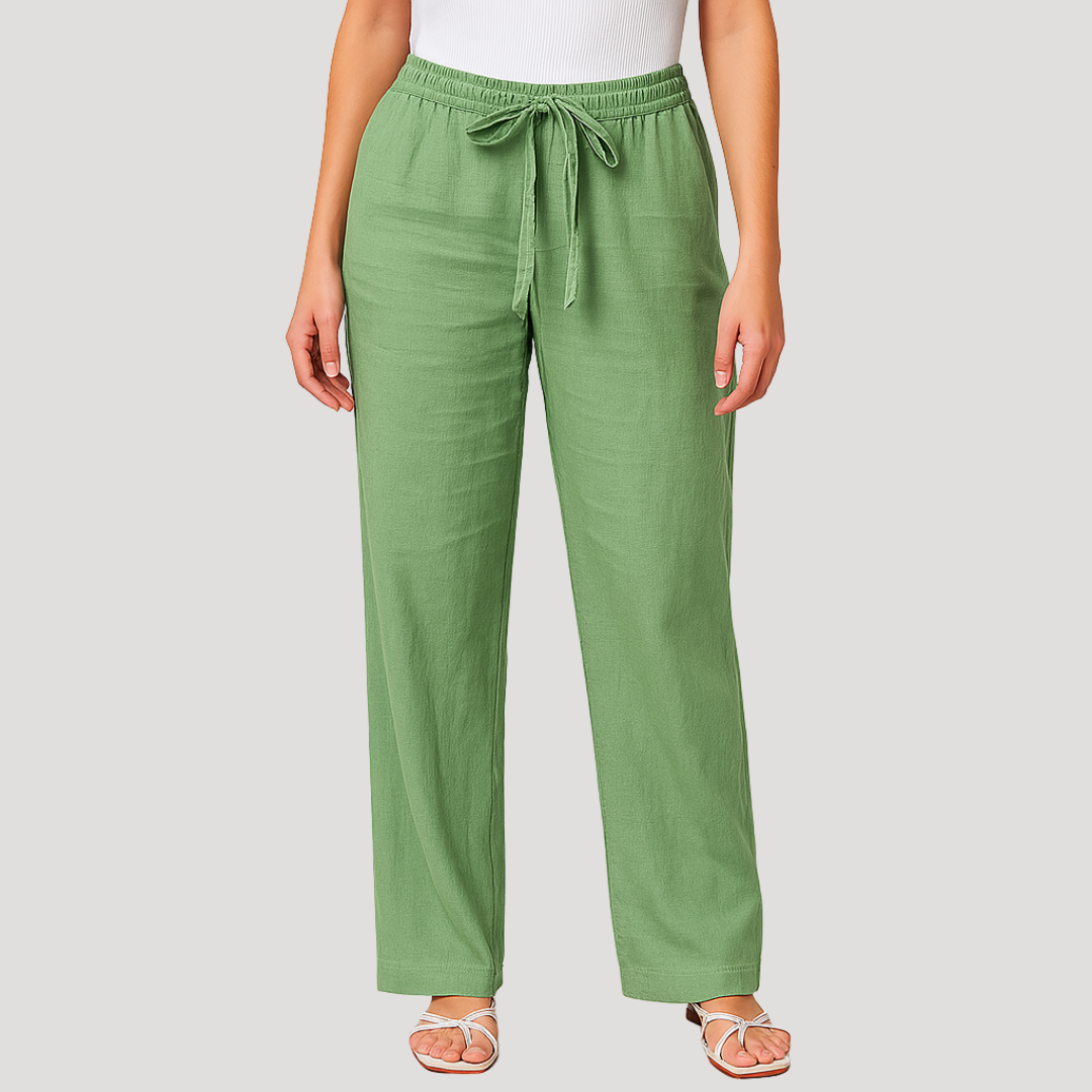 Pantaloni donna casual con vita elasticizzata