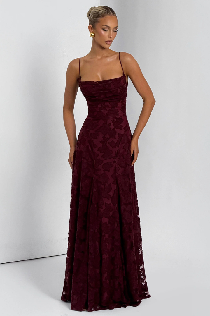 Robe Longue Femme Bustier en Dentelle  Romantique et Silhouette Raffinée