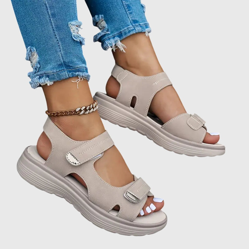 Sandales de Marche Réglables Pour Femmes à Brides et Fermeture Velcro