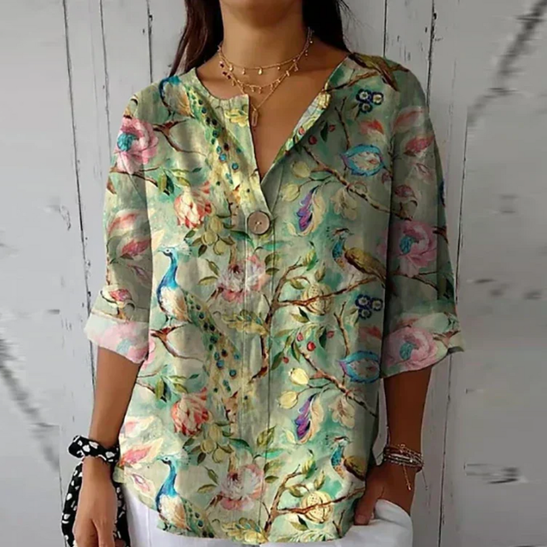 Blouse Femme Imprimé Floral Coloré - Coupe Fluide Élégante