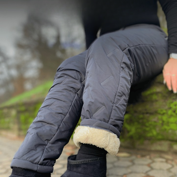Pantaloni da donna trapuntati e caldi con fodera morbida