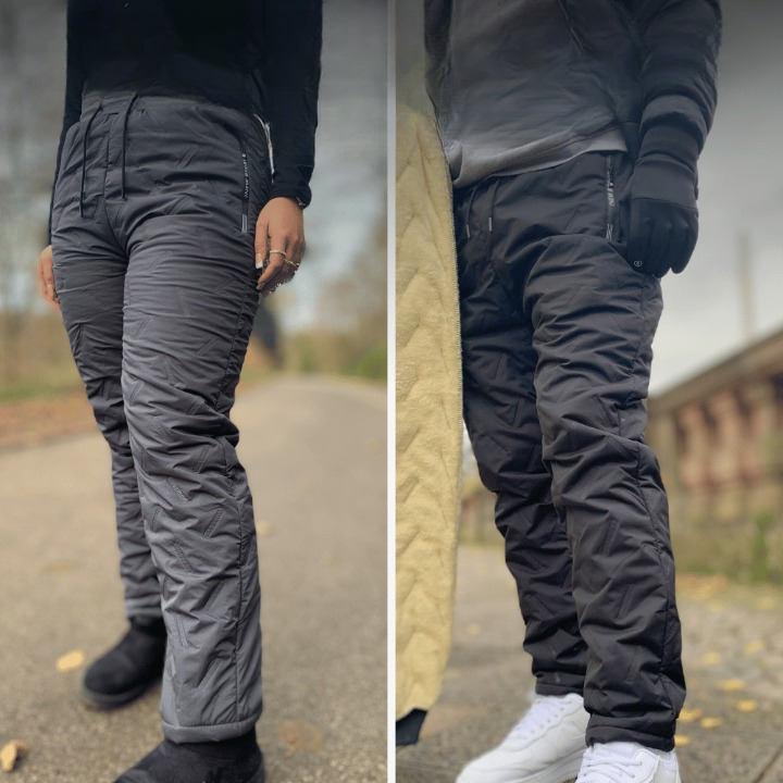 Pantaloni da donna trapuntati e caldi con fodera morbida
