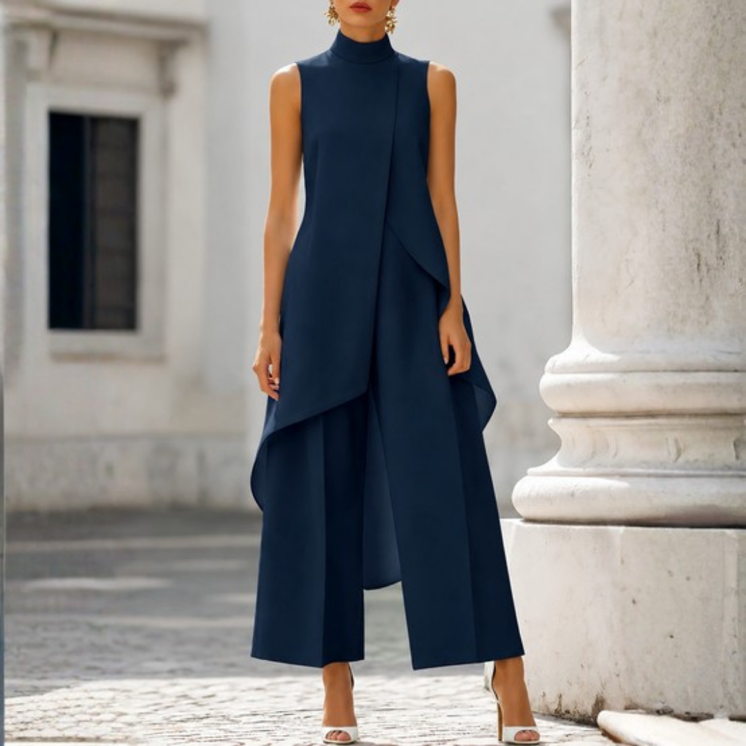Combinaison Femme Asymétrique à Col Montant